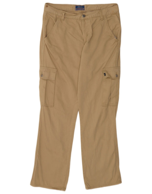 Calça cargo reta masculina Falmer W34 L32 algodão bege