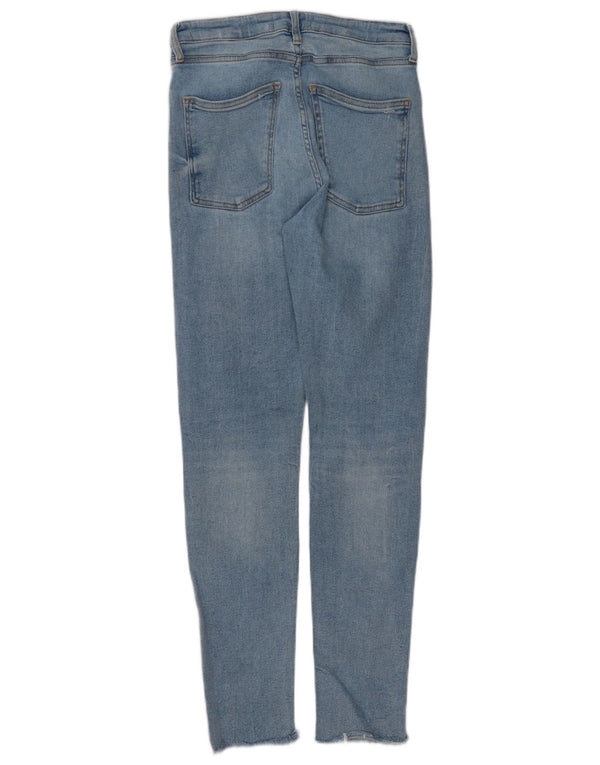 Zara Womens Distressed Skinny Jeans EU 38 Small W28 L30 Blue