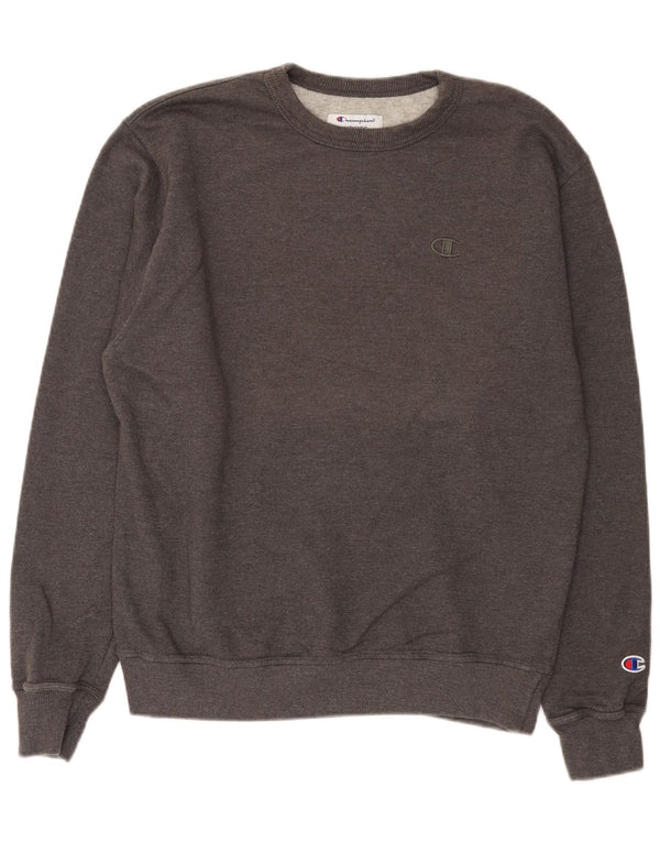 Champion Mens Sweatshirt Jumper Medium Grey Flecked Cotton