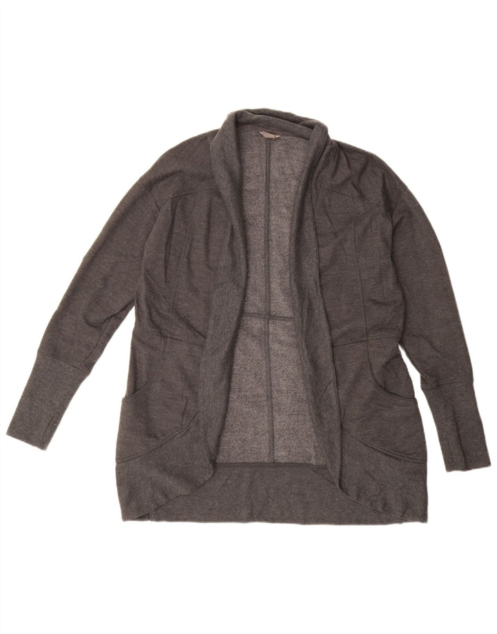 Eddie Bauer Damen-Strickjacke, übergroß, offen, Gr. 10, Größe S, Grau, Baumwolle