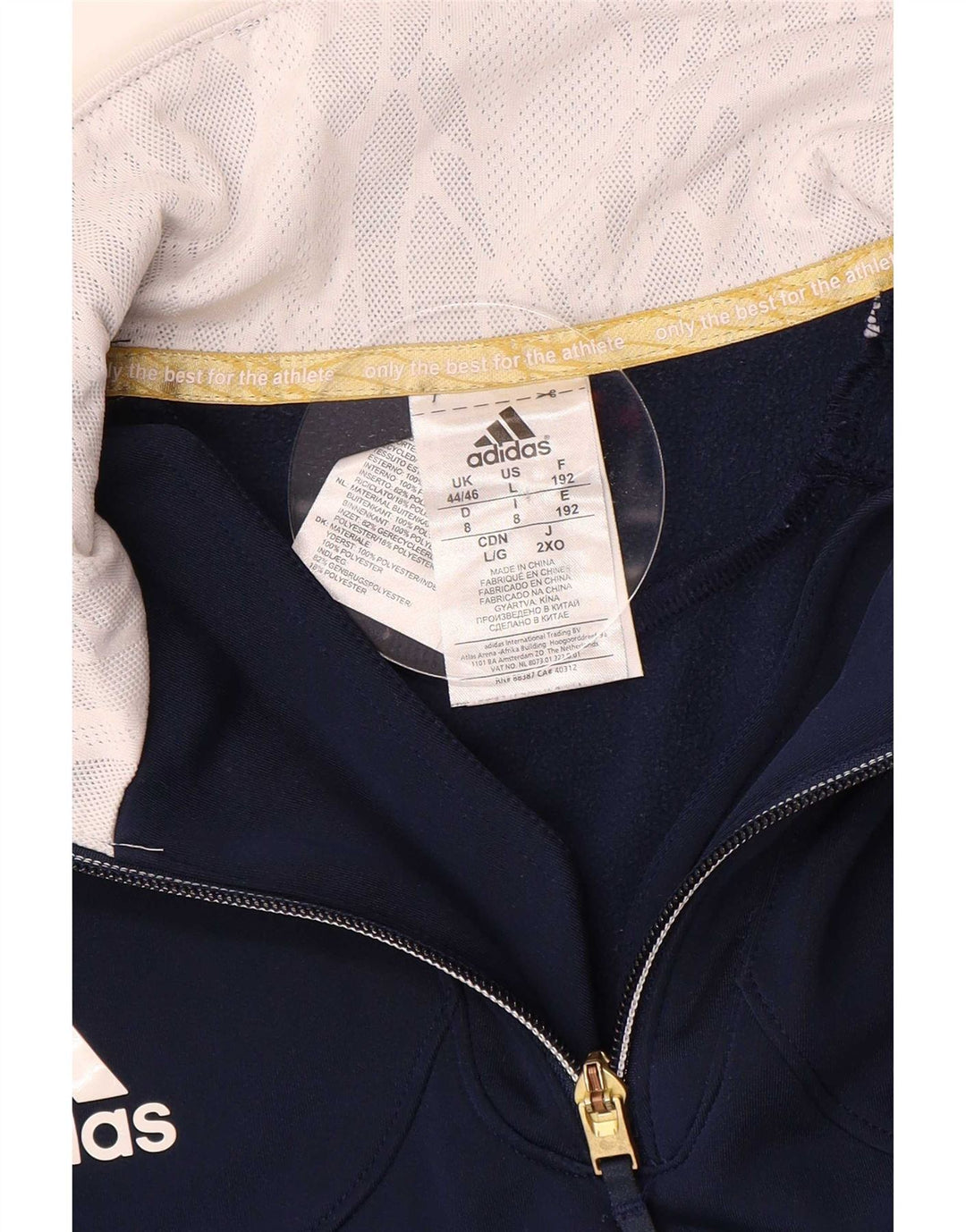 Adidas Mens Pullover Tracksuit Top Jacket UK 44/46 Large Navy Blue