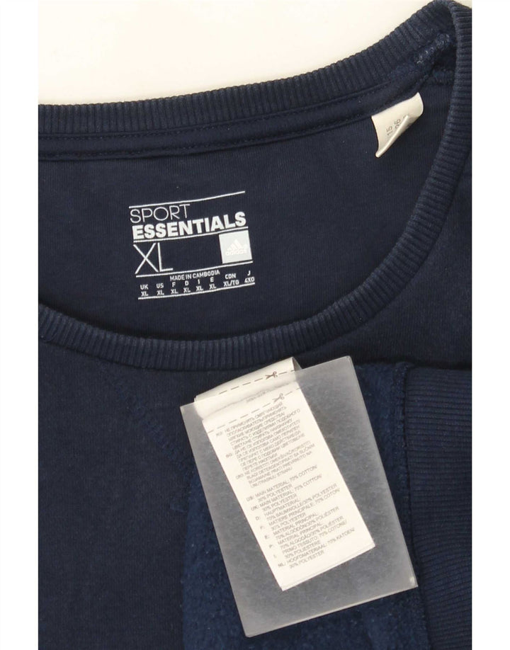 Adidas Mens Sweatshirt Jumper XL Navy Blue Cotton