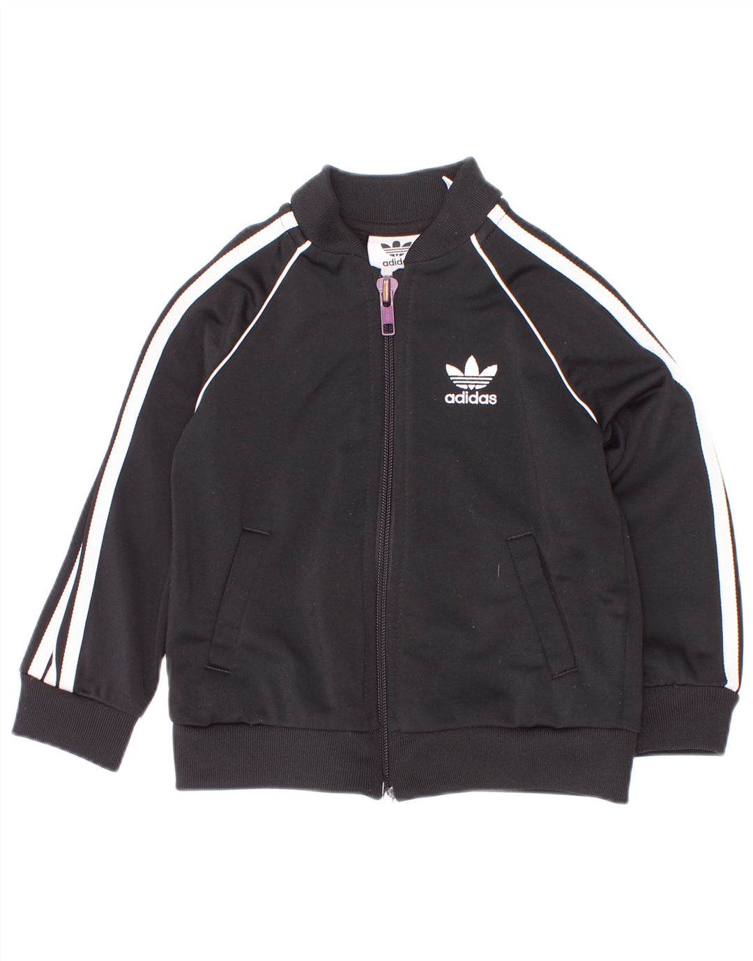 Спортивный костюм Adidas для маленьких мальчиков, верхняя куртка 9-12 месяцев, черный полиэстер