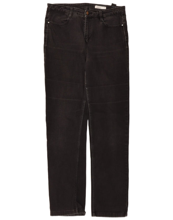 Marks & Spencer Jean droit pour femme UK 14 Large W32 L31 Coton noir