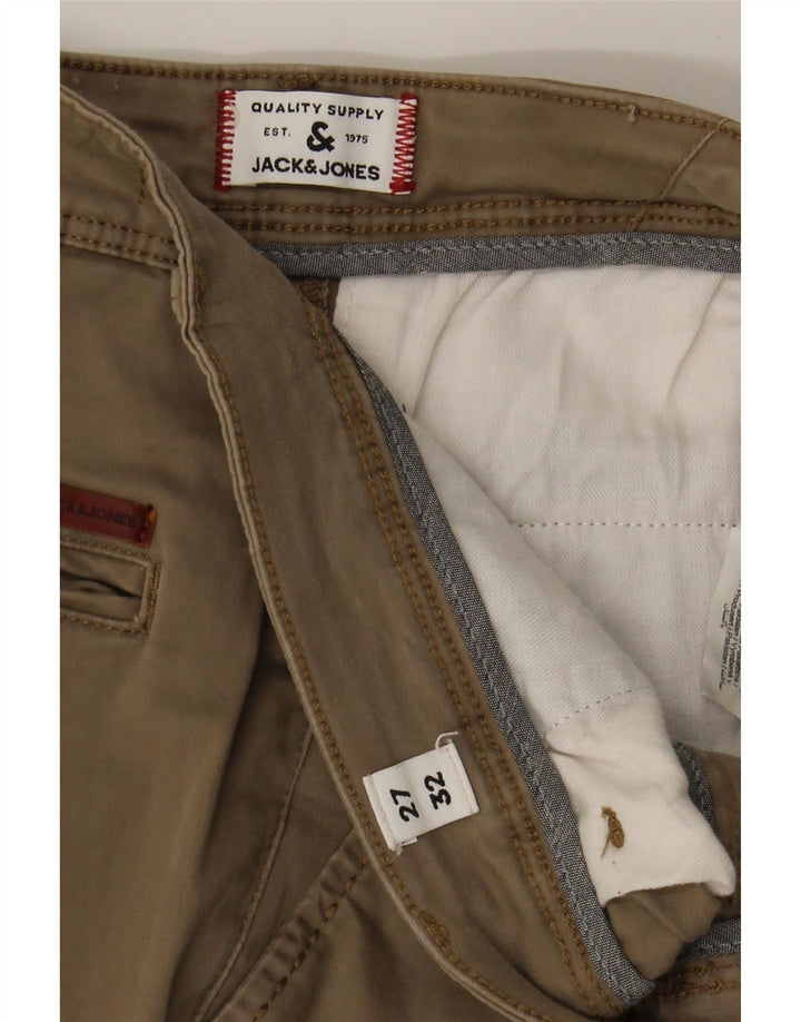JACK & JONES Mens Slim Chino Trousers W27 L32 Beige Cotton Vintage Jack & Jones and Second-Hand Jack & Jones from Messina Hembry 