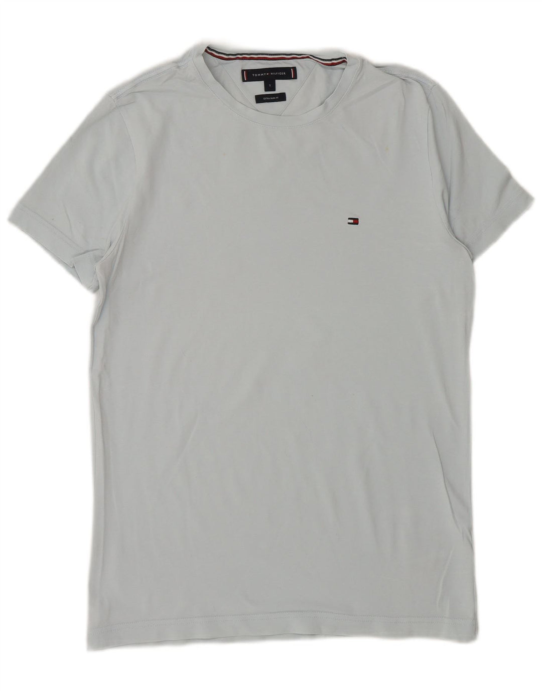 TOMMY HILFIGER Mens Extra Slim T-Shirt Top Small Blue Cotton