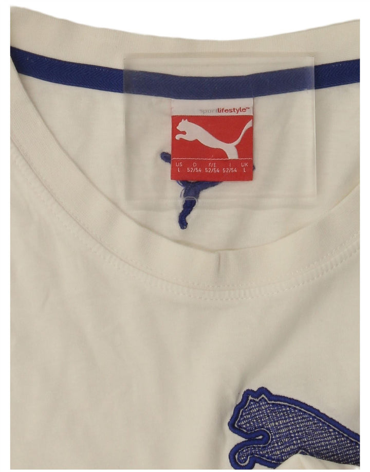 Męski T-shirt Puma z grafiką, duży, biały