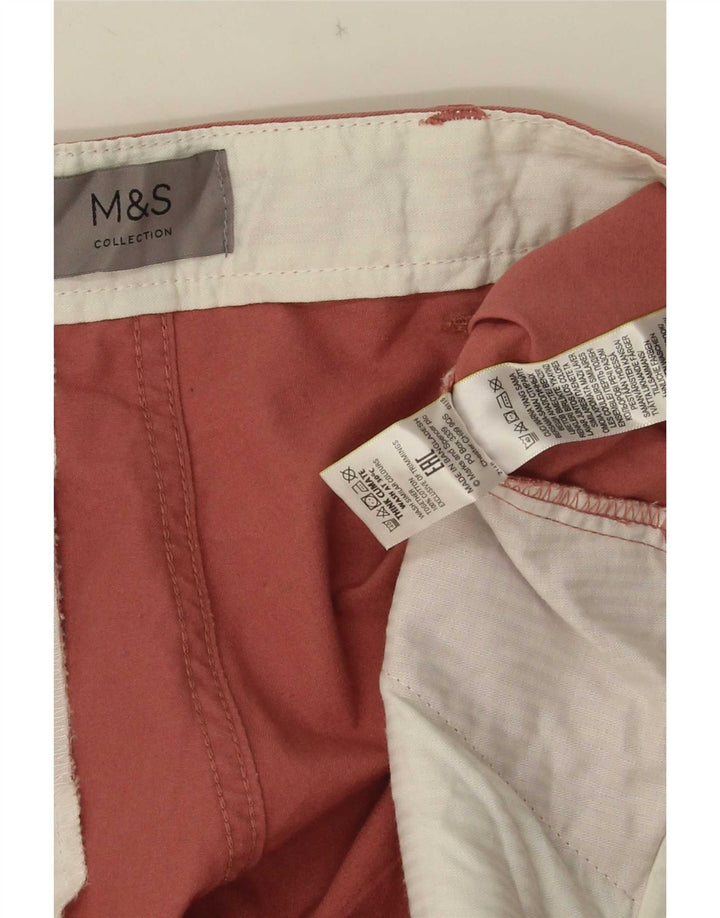 Marks & Spencer Mens Chino Shorts W38 XL Pink Cotton