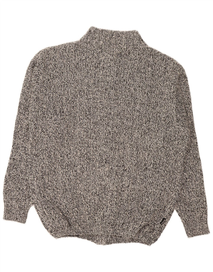 Maglione cardigan da uomo Invicta grande cotone chiazzato grigio