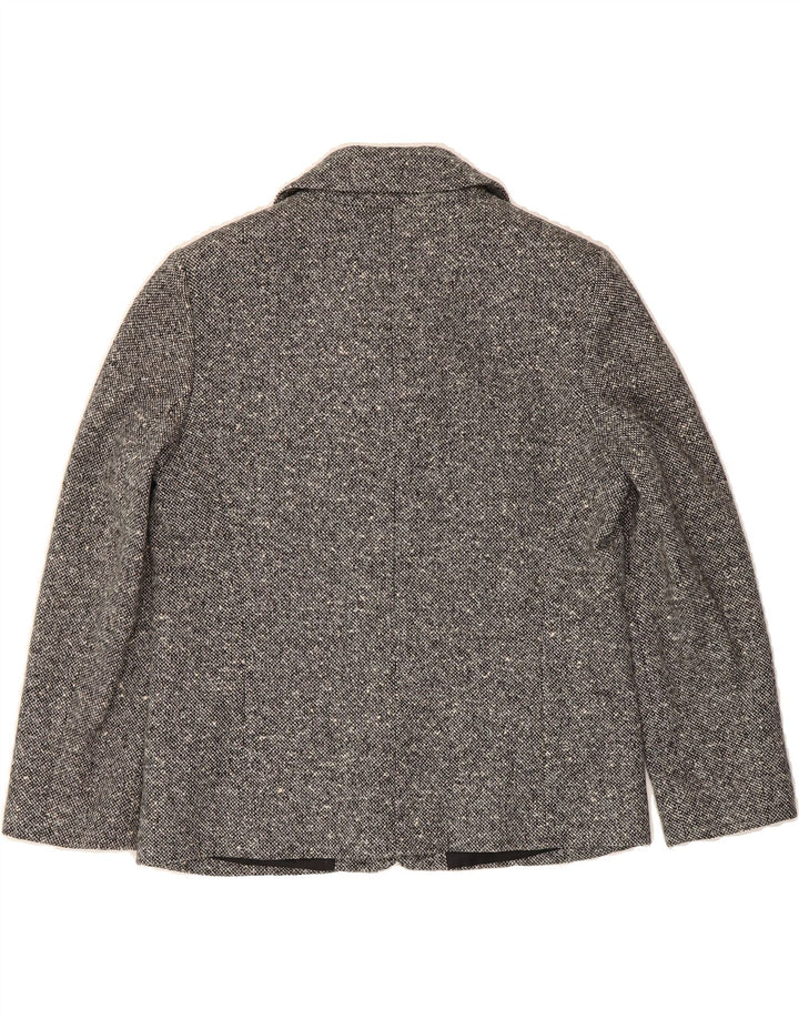 LUISA SPAGNOLI Womens 4 Button Blazer Jacket IT 46 Large Grey Flecked Wool Vintage Luisa Spagnoli and Second-Hand Luisa Spagnoli from Messina Hembry 