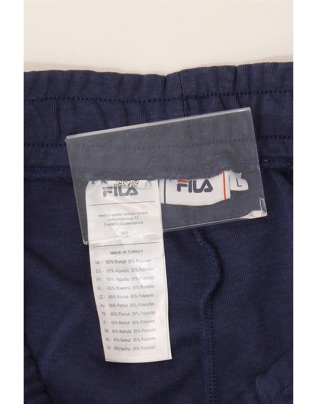 FILA Mens Tracksuit Trousers Large Navy Blue Cotton