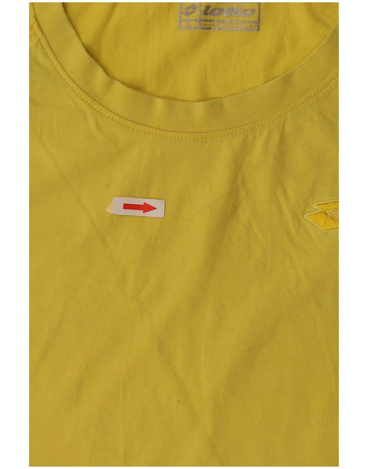 LOTTO Womens Vest Top UK 14 Large Yellow