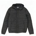Jack & Jones Jachetă căptușită cu glugă pentru bărbați UK 36 Poliester negru mic