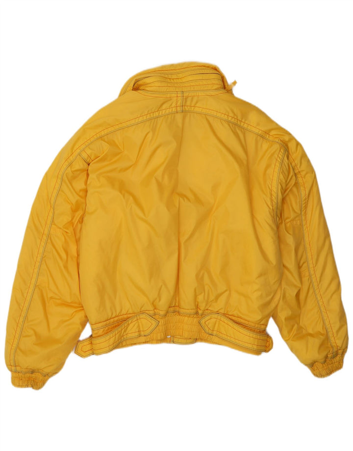 Ellesse Damen-Skijacke mit Kapuze, übergroß, UK 12, Mittelgelb, Polyamid
