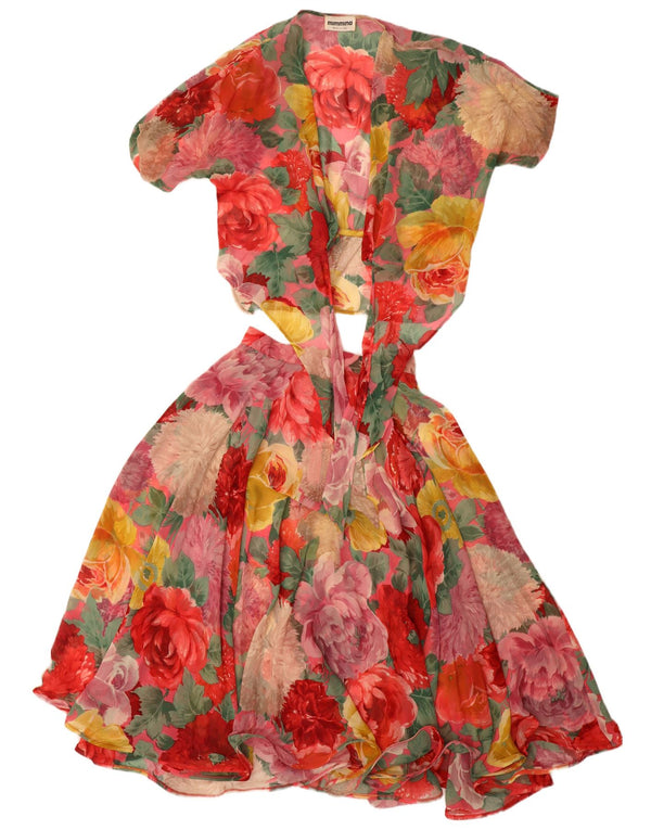 Vintage Womens 2 Piece Skirt Set IT 42 Medium W26 Multicoloured Floral
