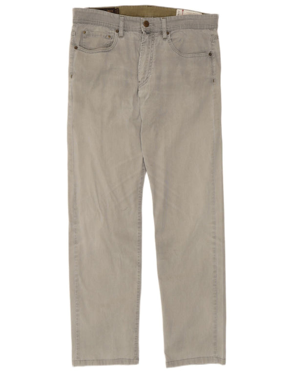 Marlboro Classics Calça masculina reta casual W32 L30 algodão cinza