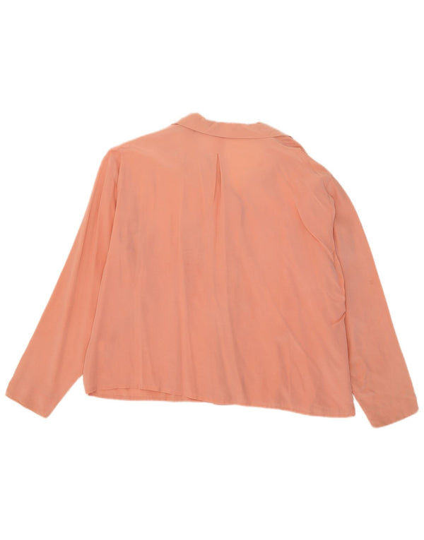 Bluză cămașă vintage pentru femei UK 18 XL roz