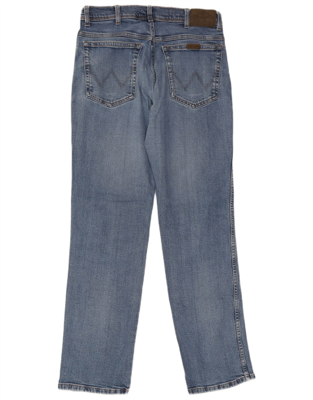 Wrangler Mens Straight Jeans W33 L34 Blue Cotton