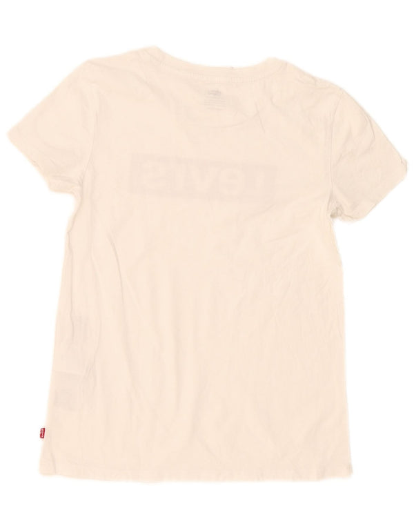 Levi's Camiseta gráfica para mujer Top UK 2 2XS Algodón blanco