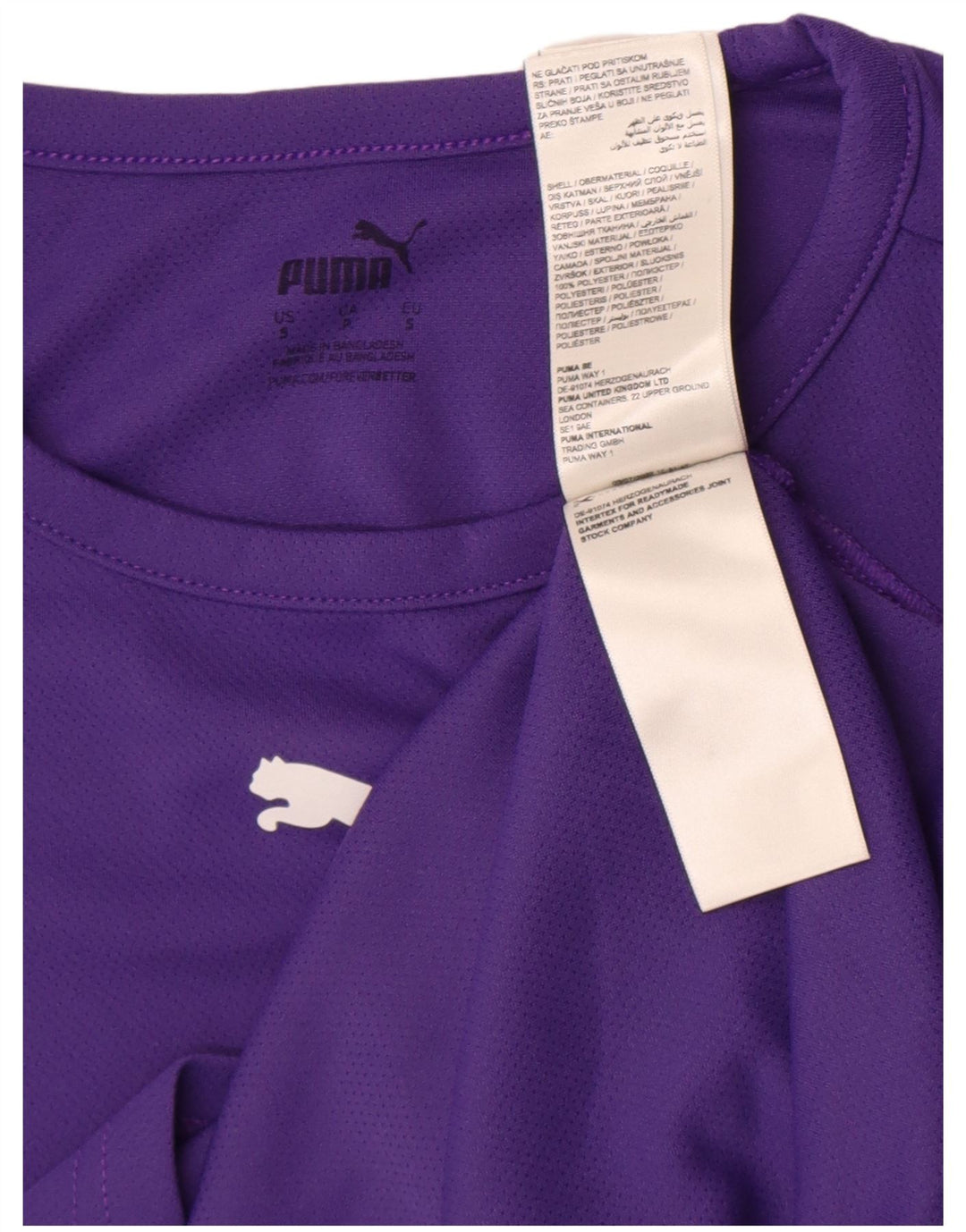 T-shirt da uomo Puma Top Small viola in poliestere color block