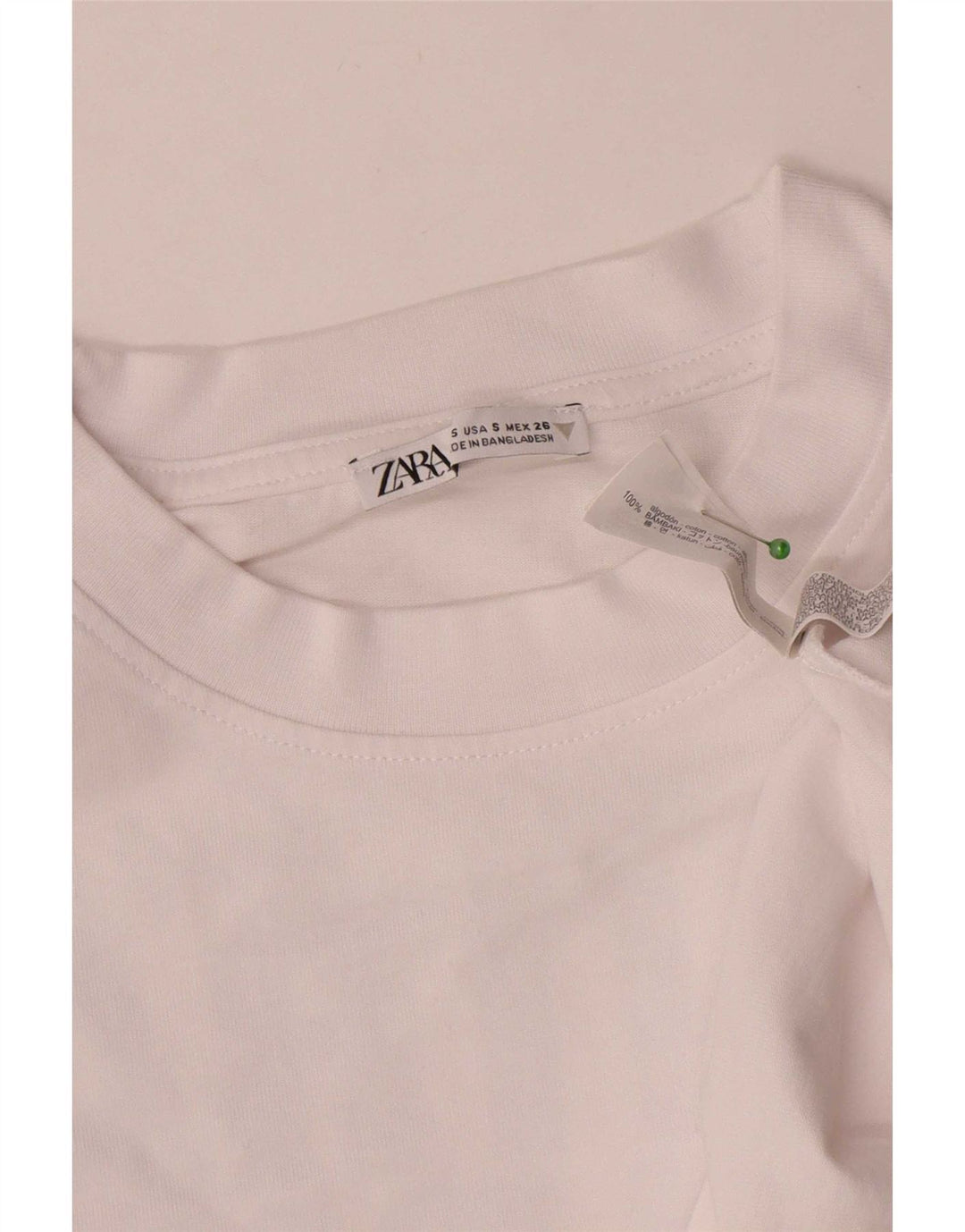 Zara Womens Oversized Graphic Top Long Sleeve UK 10 Small White Floral