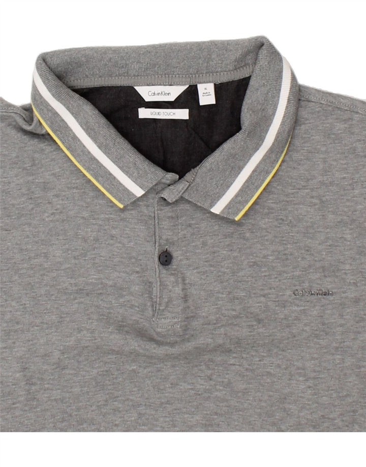 CALVIN KLEIN Mens Polo Shirt XL Grey Cotton Vintage Calvin Klein and Second-Hand Calvin Klein from Messina Hembry 