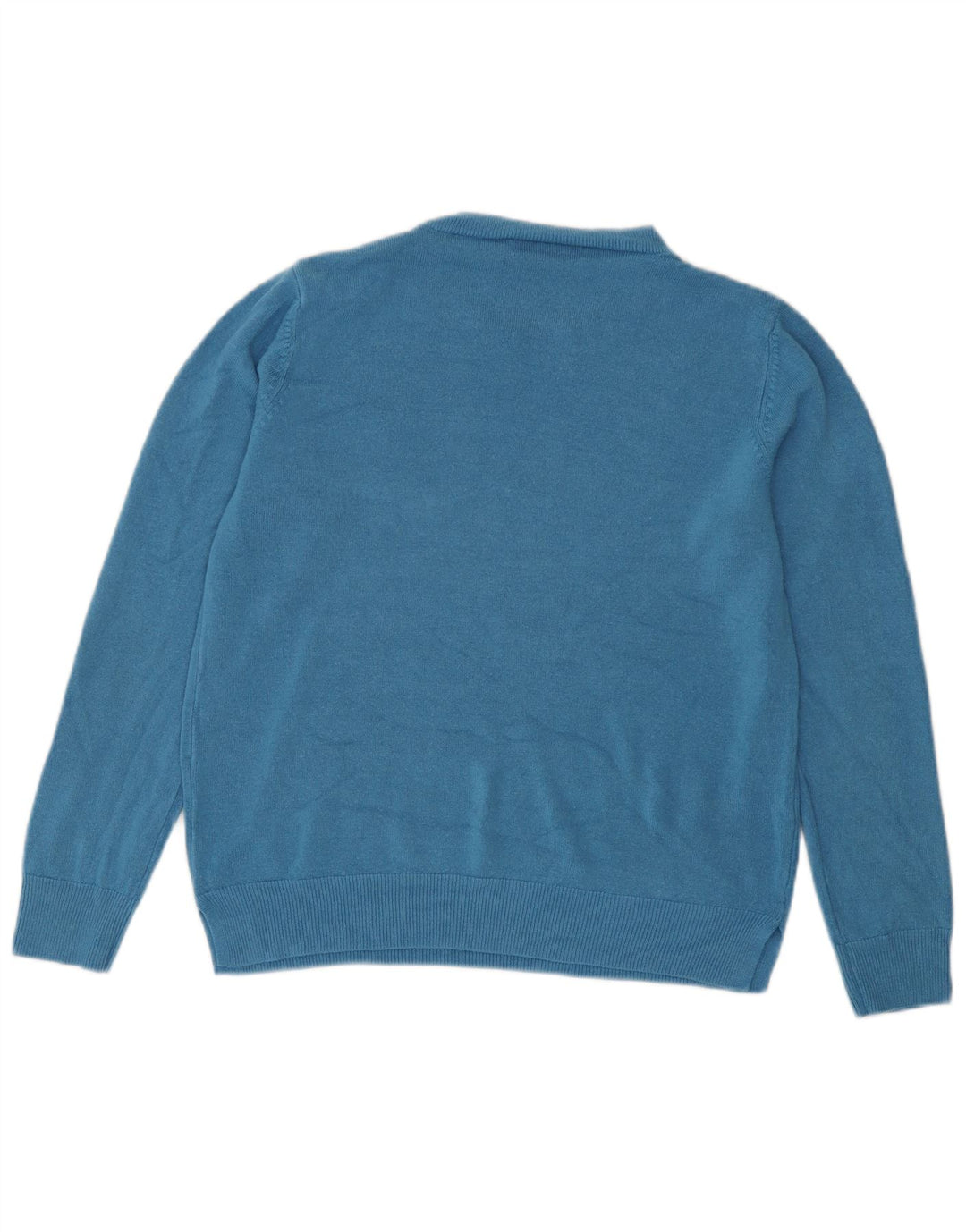 Marks & Spencer Womens Boat Neck Jumper Sweater UK 14 Medium Blue