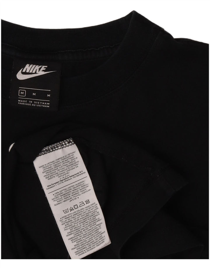 Nike Mens T-Shirt Top Medium Black Cotton