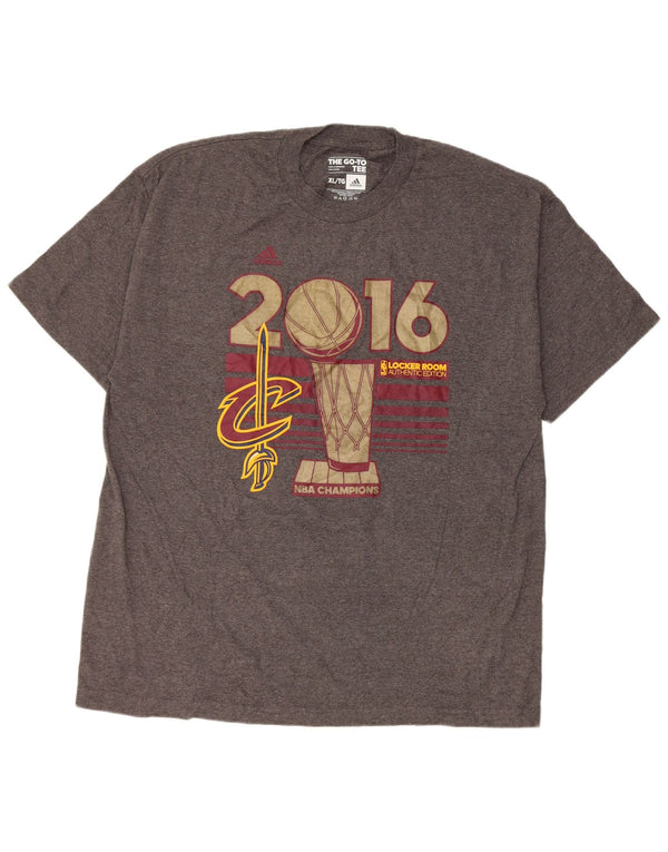 Adidas Herren Cleveland Cavaliers Graphic T-Shirt Top XL Grau Baumwolle