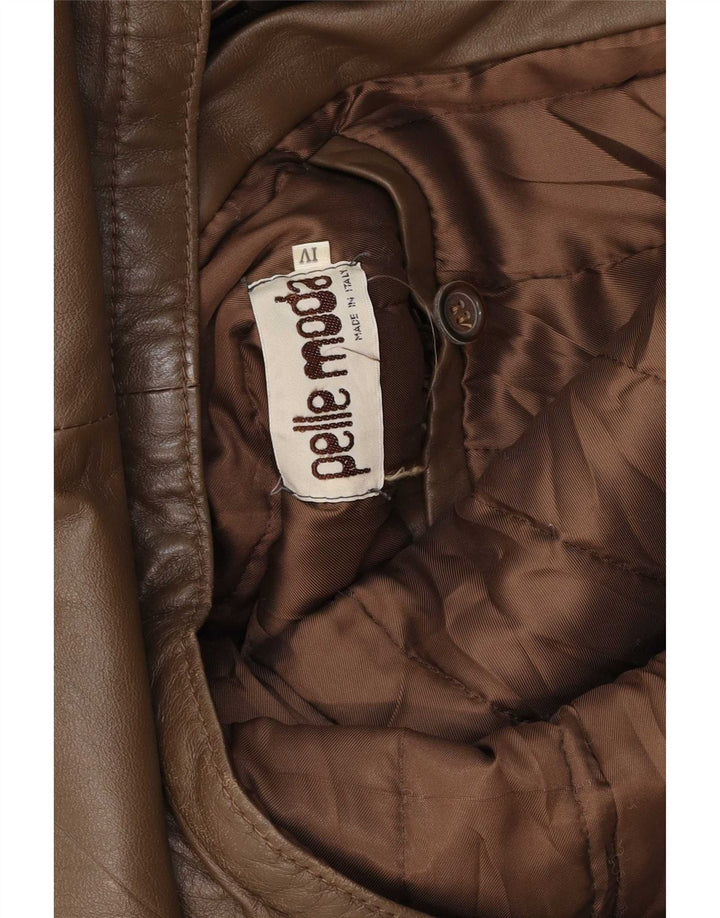 Vintage hombres chaqueta de cuero Reino Unido 40 marrón grande