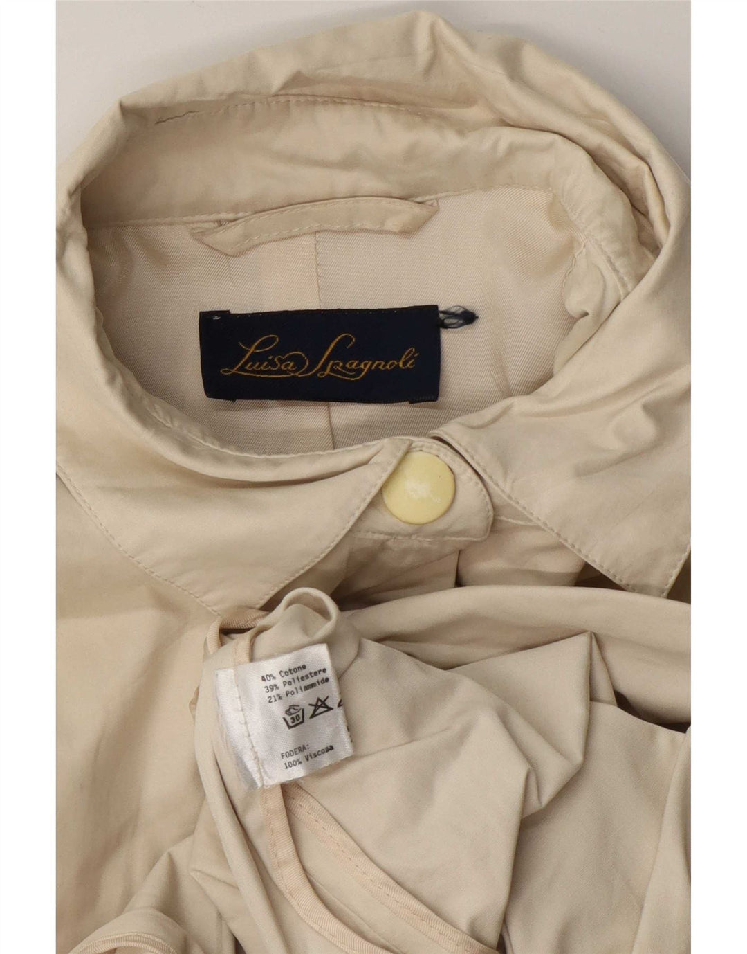 Luisa Spagnoli Chaqueta Bomber para Mujer UK 40 Algodón Beige Medio