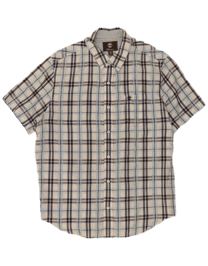 Timberland Mens Earthkeepers Regular Fit skjorte Stor hvid ternet