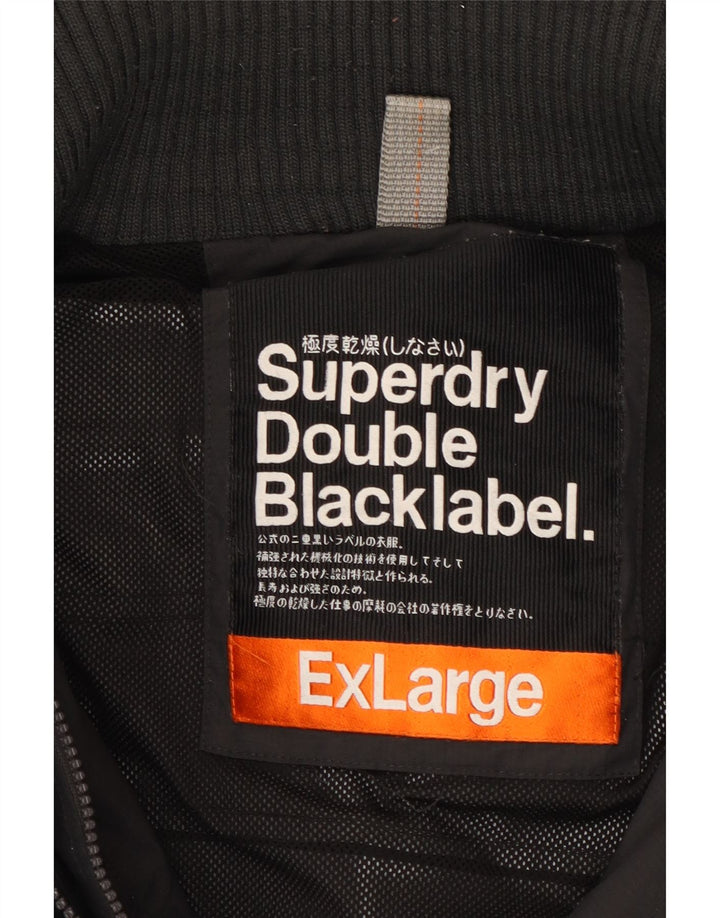 SUPERDRY Womens Windbreaker Jacket UK 18 XL Black Nylon