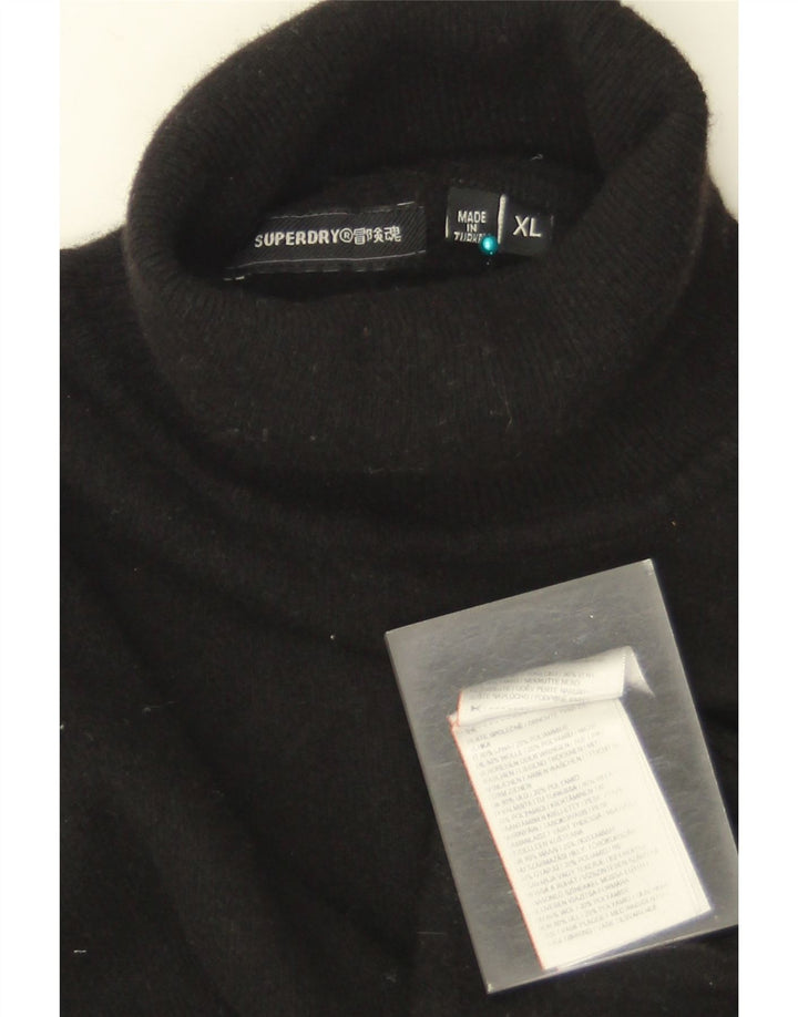 Superdry Herre rullehalstrøje XL sort uld
