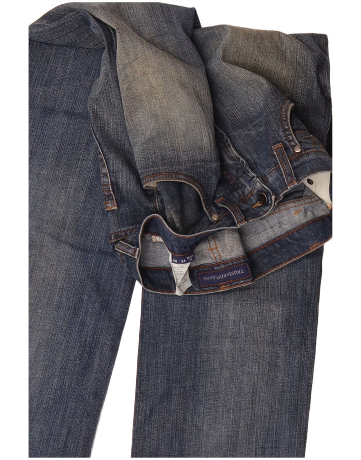 Trussardi Straight Jeans til mænd W32 L34 blå bomuld
