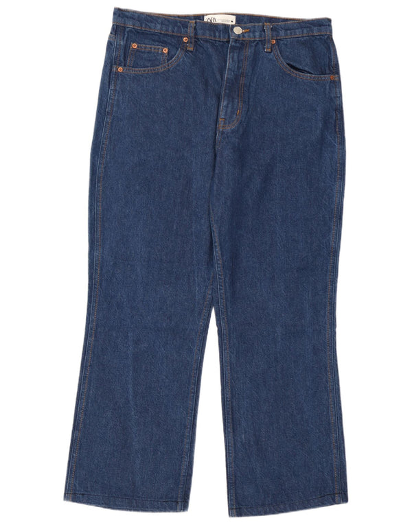 Zara Dame Bootcut Jeans EU 44 XL W34 L27 Blå Bomuld
