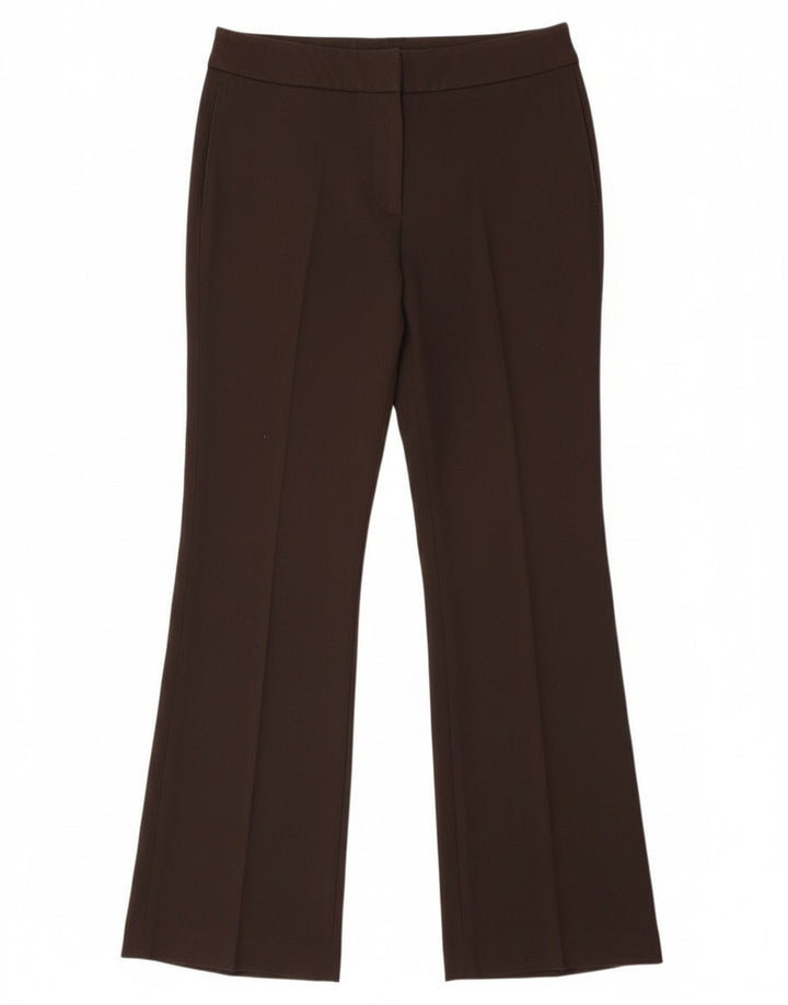 Pantaloni da abito bootcut da fine settimana Max Mara da donna UK 8 piccoli W27 L30 marrone