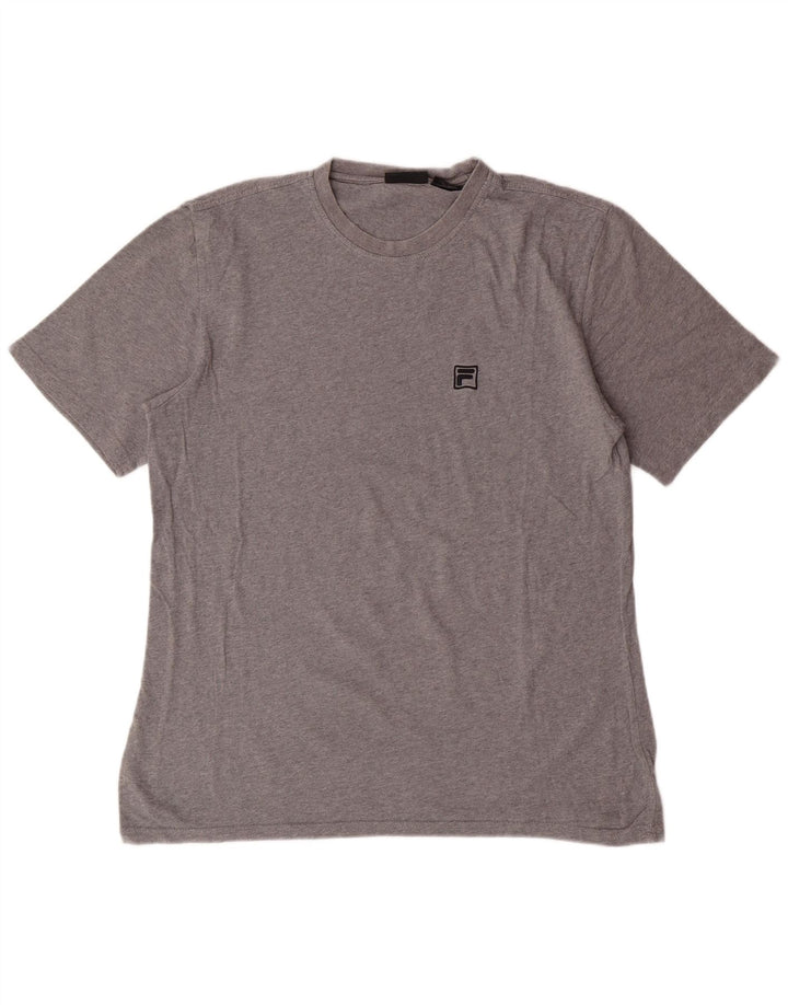 Fila Mens T-Shirt Top Medium Grey Cotton