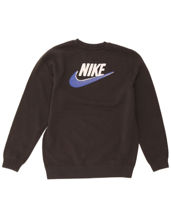 Nike masculino gráfico moletom jumper médio preto poliéster