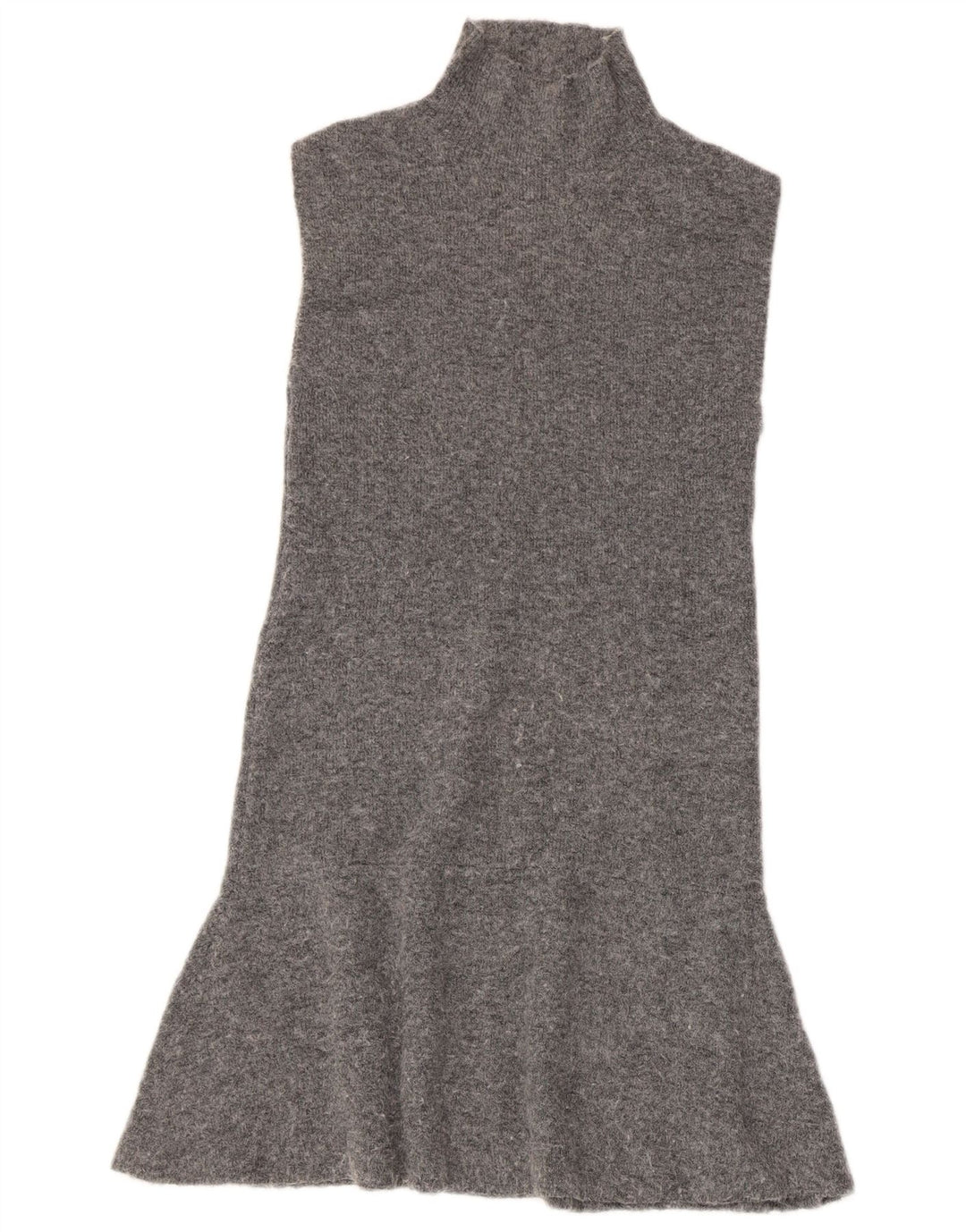 Zara Womens Sleeveless Jumper Dress UK 8 Small Grey Polyester