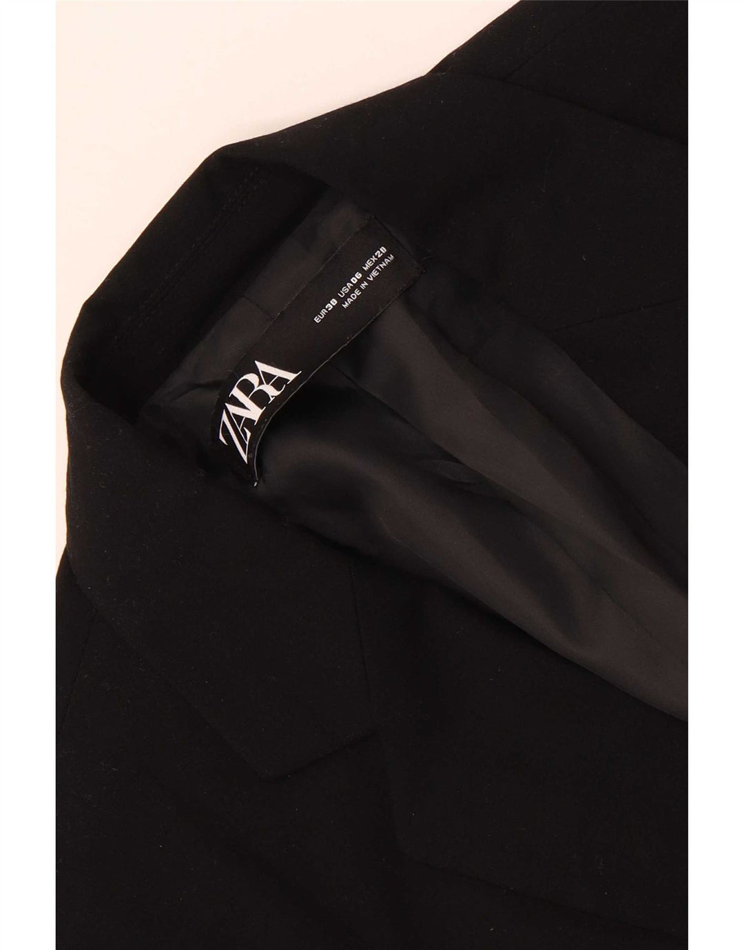 Zara Womens 1 Button Blazer Jacket EU 38 Small Black