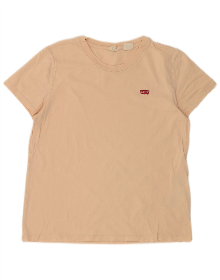 Levi's Mens T-Shirt Top Small Beige Cotton