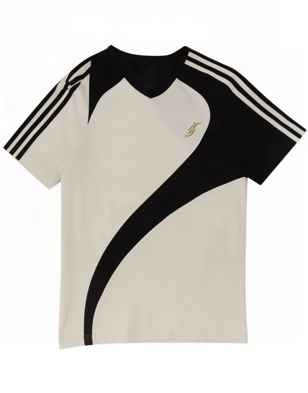 Adidas Mens T-Shirt Top Small White Colourblock