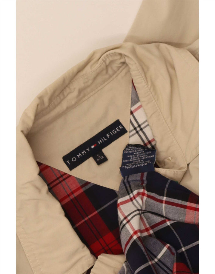 Tommy Hilfiger Mens Bomber Jacket UK 36 Small Beige Cotton