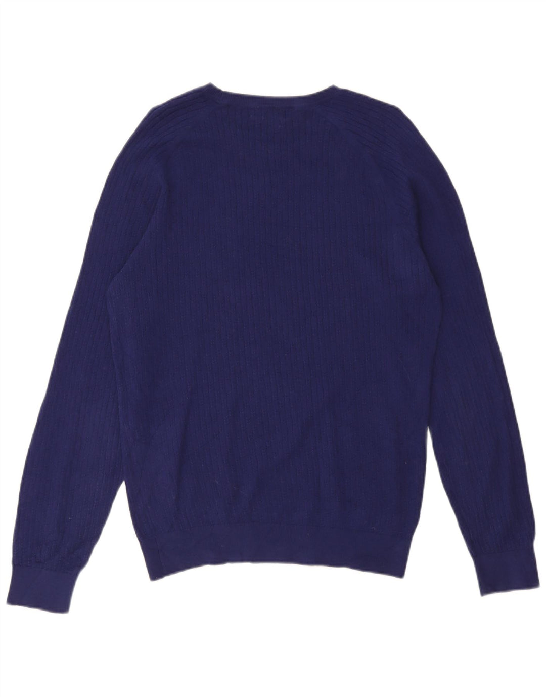 Massimo Dutti Mens Crew Neck Jumper Sweater Large Blue Cotton