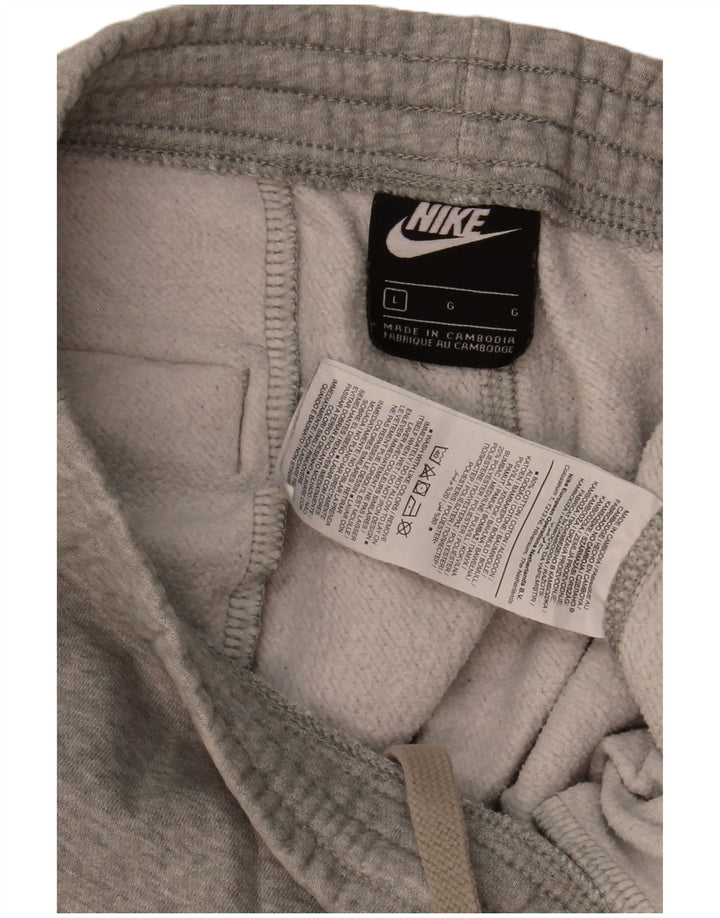 Nike Mens Tracksuit Trousers Joggers Large  Grey Cotton