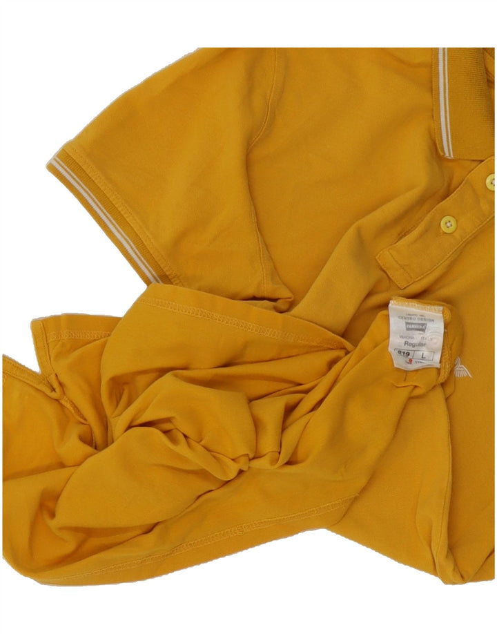 CARRERA Mens Polo Shirt Large Yellow Cotton Vintage Carrera and Second-Hand Carrera from Messina Hembry 