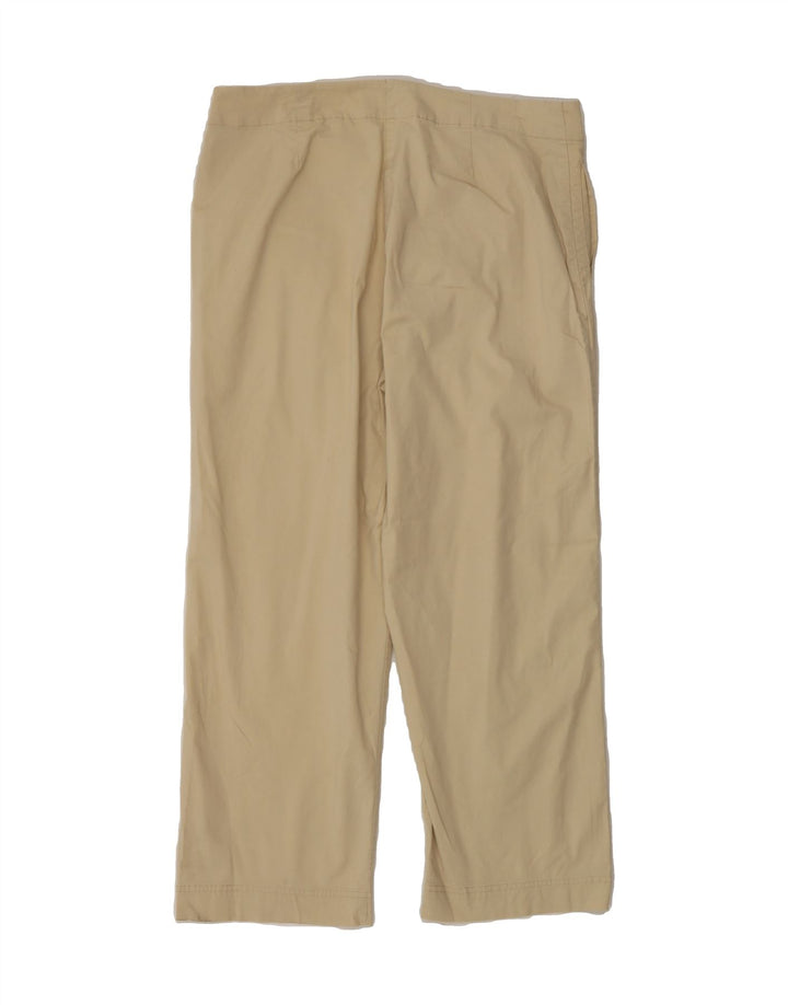 MOSSIMO Womens Straight Cropped Trousers US 12 Large W32 L24 Beige Cotton Vintage Mossimo and Second-Hand Mossimo from Messina Hembry 