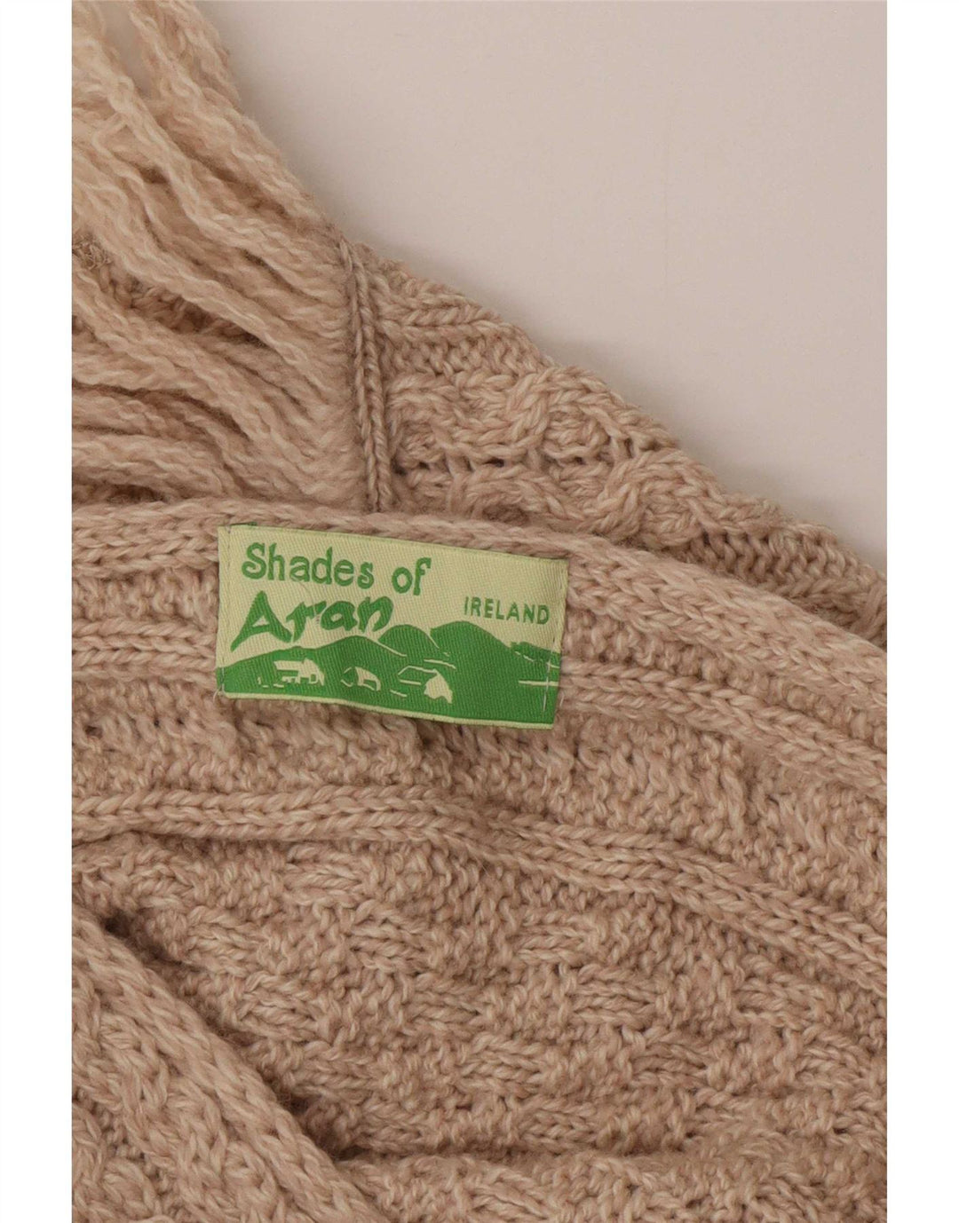 Aran Womens Poncho Jumper One Size Beige