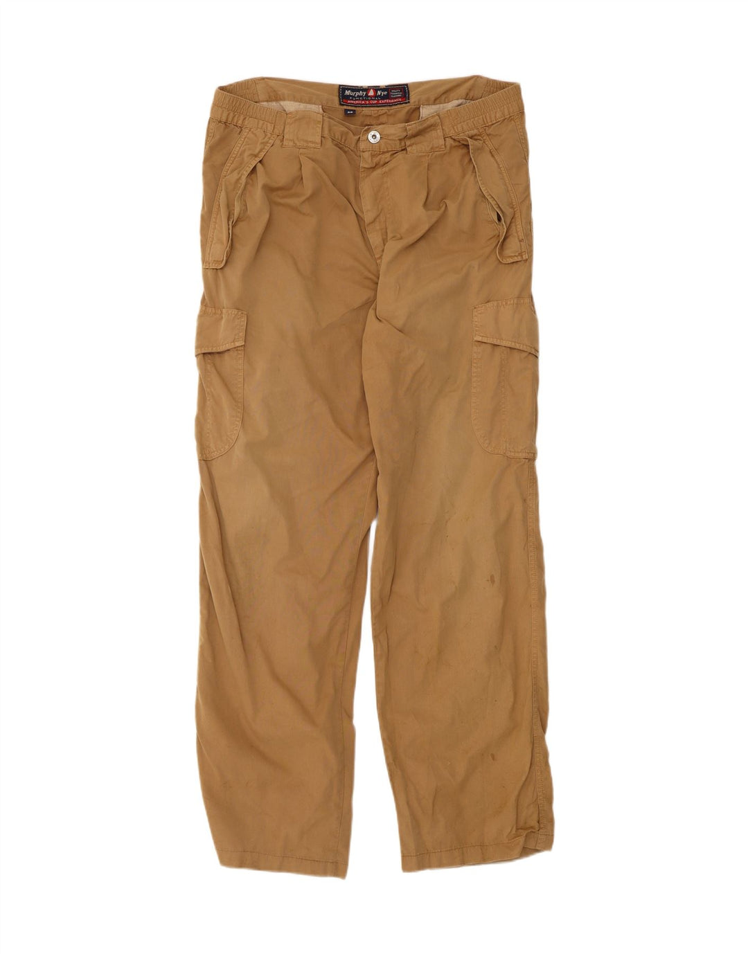Murphy & Nye Straight Cargo Bukser til mænd W38 L33 Beige Bomuld